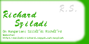 richard sziladi business card